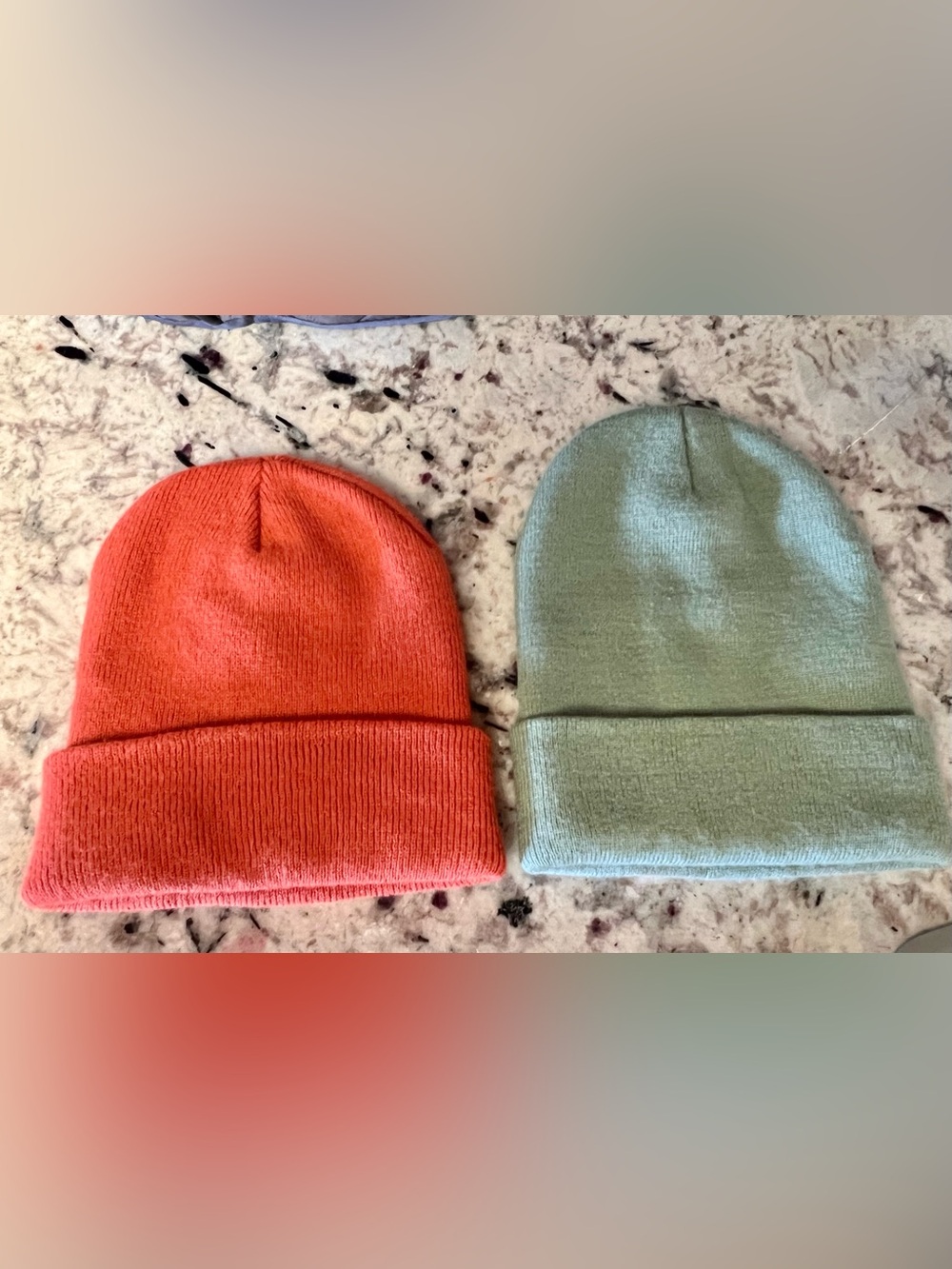 Carhartt Soft Knit Beanie - Coral and Sage (2-Pack)